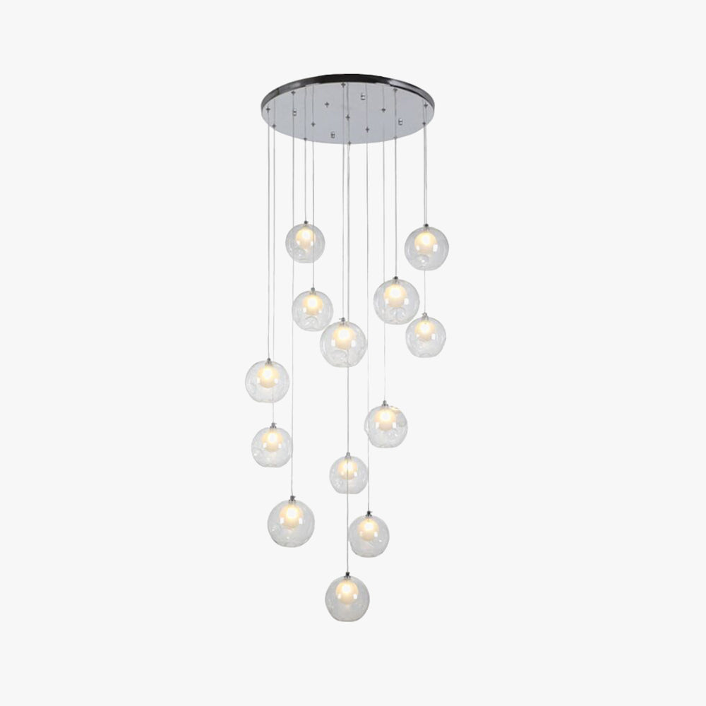 Arisha Multi-têtes Globe Cluster Lustre Verre Salle à Manger Salon