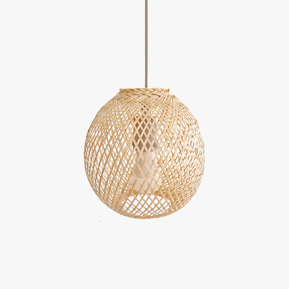 Ritta Suspension Ronde Créative Bambou Chambre à Coucher Salon