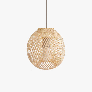 Ritta Suspension Ronde Créative Bambou Chambre à Coucher Salon