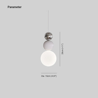 Valentina Suspension LED Moderne Bauhaus Verre Métal Chambre à Coucher