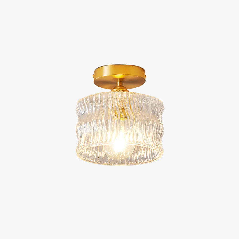 Arisha Plafonnier Luxueux Métal Verre Couloir