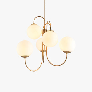 Valentina Lustre LED Luxueux Verre Métal Salon Chambre à Coucher