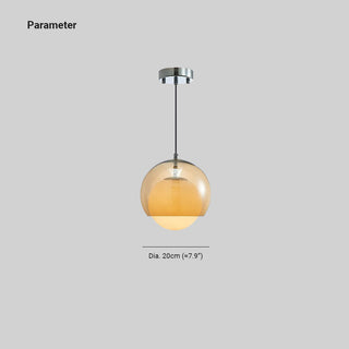 Valentina Minimaliste LED Suspension Métal/Verre Chambre À Coucher