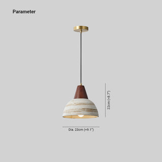 Muto Nordique LED Suspension Métal/Céramique/Bois Chambre À Coucher