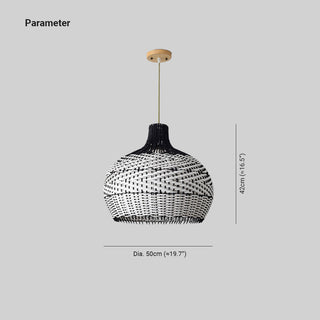 Ritta Moderne LED Suspension Rotin Salon/Chambre À Coucher