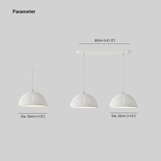 Aria Français LED Métal Résine Suspension Chambre à Coucher
