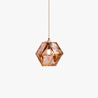 Valentina Polyèdre LED Suspension Métal Verre Cuisine Chambre à Coucher