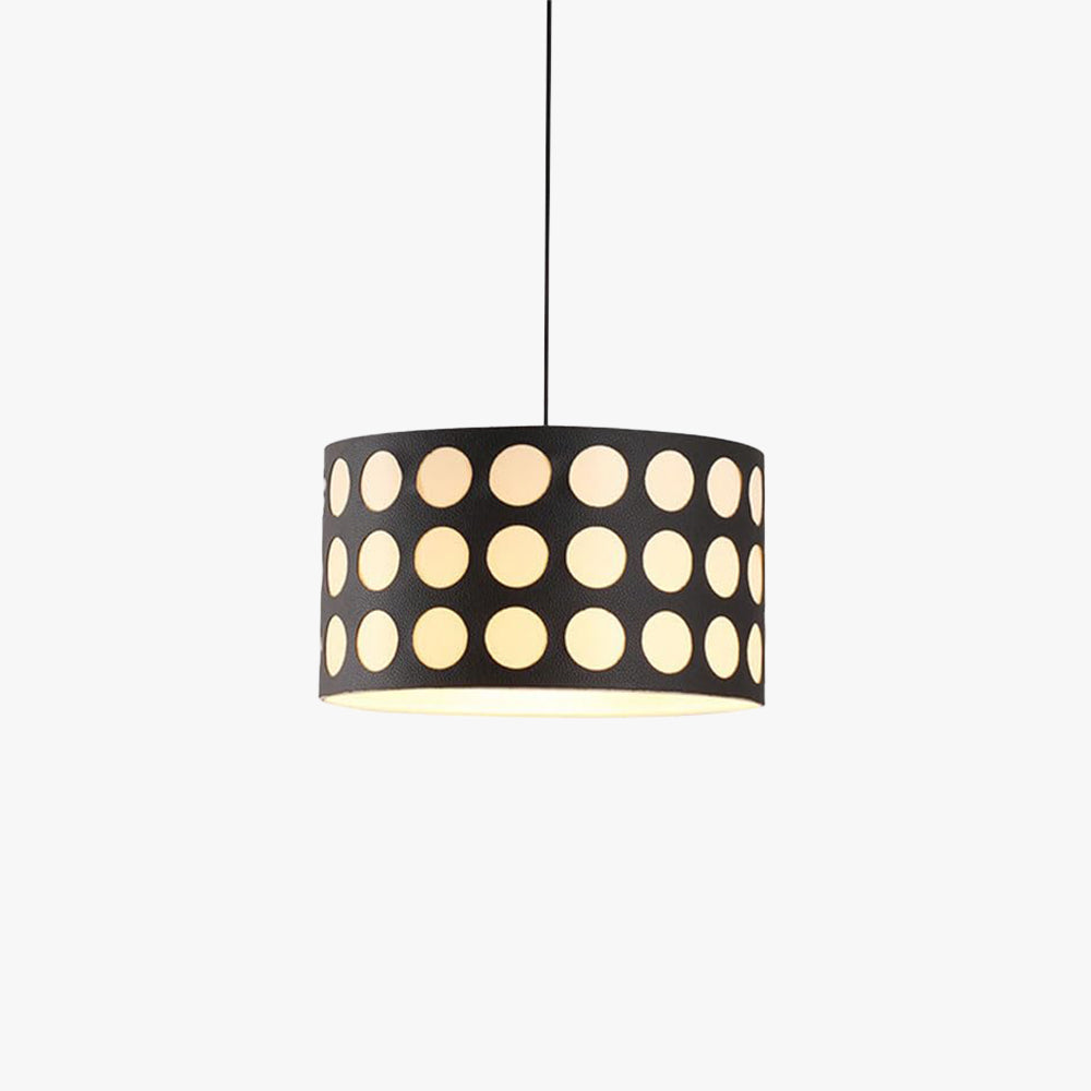 Valentina Rétro Ronde LED Suspension Métal/Tissu Salon