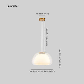 Valentina Moderne LED Suspension Verre Métal Salon