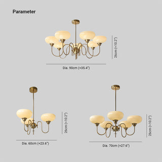 Arisha Vintage LED Métal Verre Lustre Salon