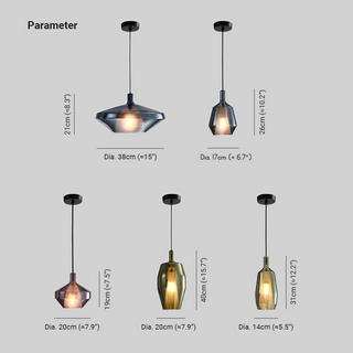 Valentina Moderne Verre Suspension Salon