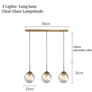 Mavar Luminaires Suspension Verre Transparent Ambre-Luire