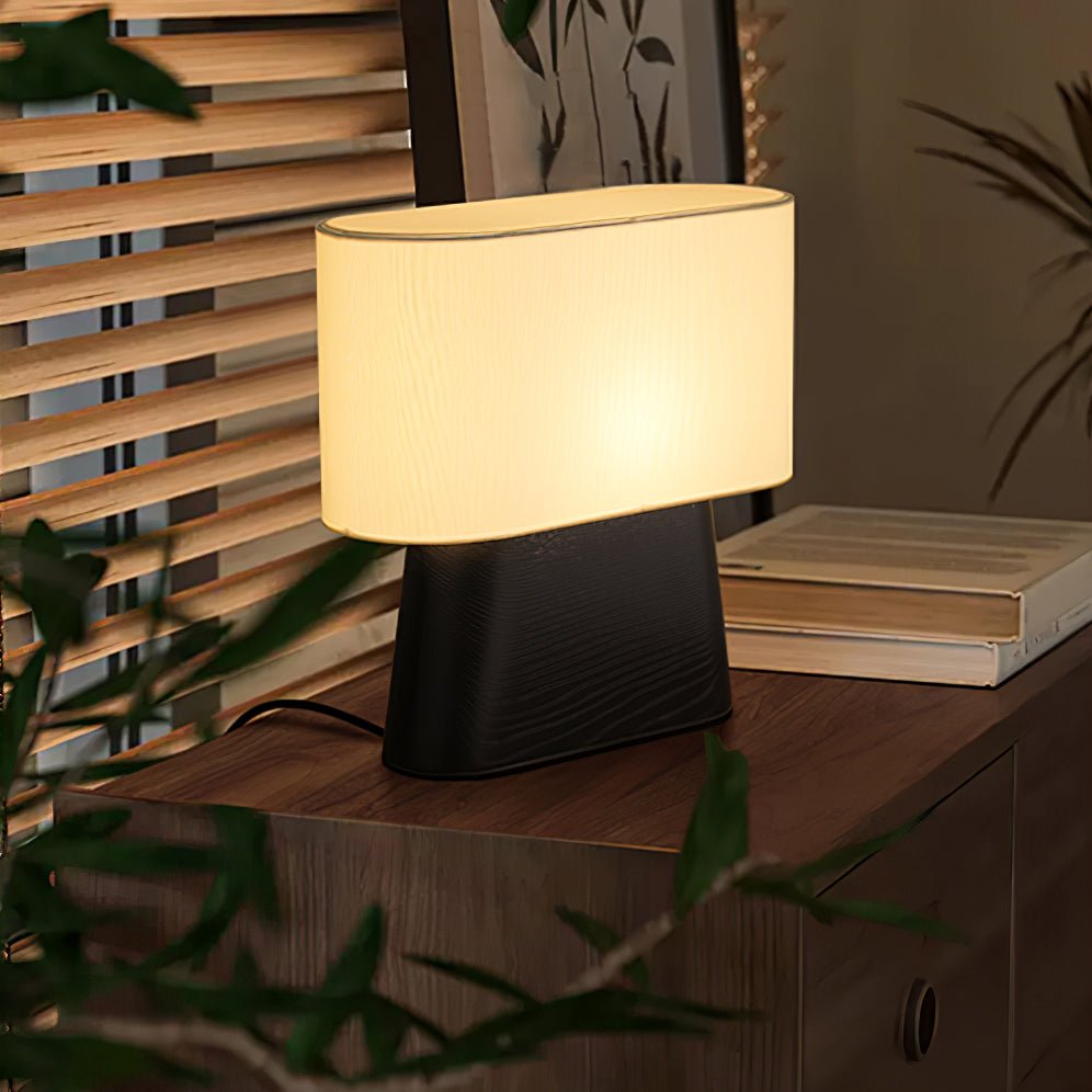 Grashen Lampe de Table en Bois Et Tissu