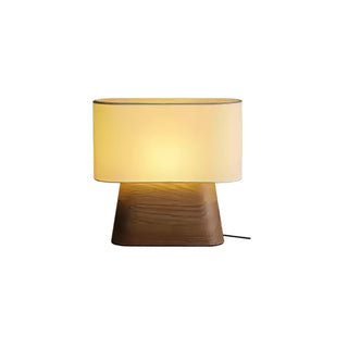 Grashen Lampe de Table en Bois Et Tissu
