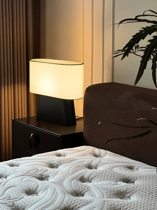 Grashen Lampe de Table en Bois Et Tissu