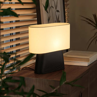 Grashen Lampe de Table en Bois Et Tissu