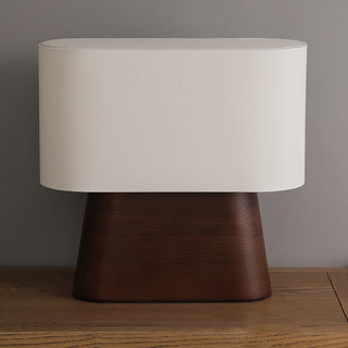 Grashen Lampe de Table en Bois Et Tissu