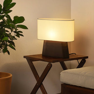 Grashen Lampe de Table en Bois Et Tissu