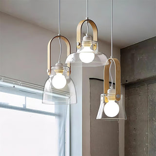 Hailie Suspension Clair Verre Rustique Moderne-Luire