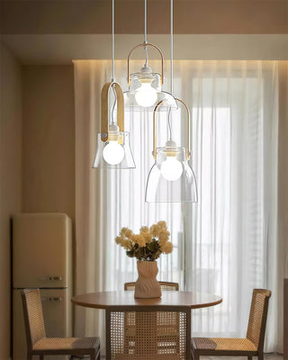 Hailie Suspension Clair Verre Rustique Moderne-Luire