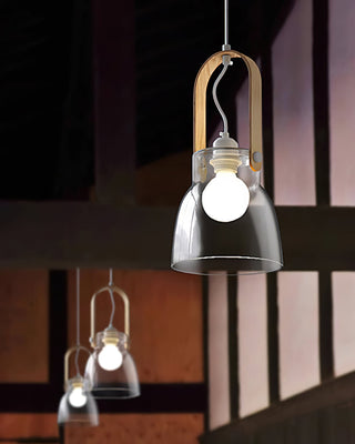 Hailie Suspension Clair Verre Rustique Moderne-Luire