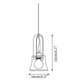 Hailie Suspension Clair Verre Rustique Moderne-Luire