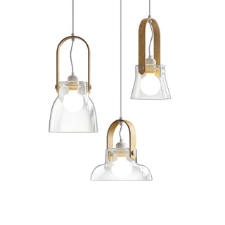 Hailie Suspension Clair Verre Rustique Moderne-Luire