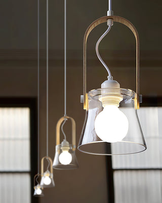 Hailie Suspension Clair Verre Rustique Moderne-Luire