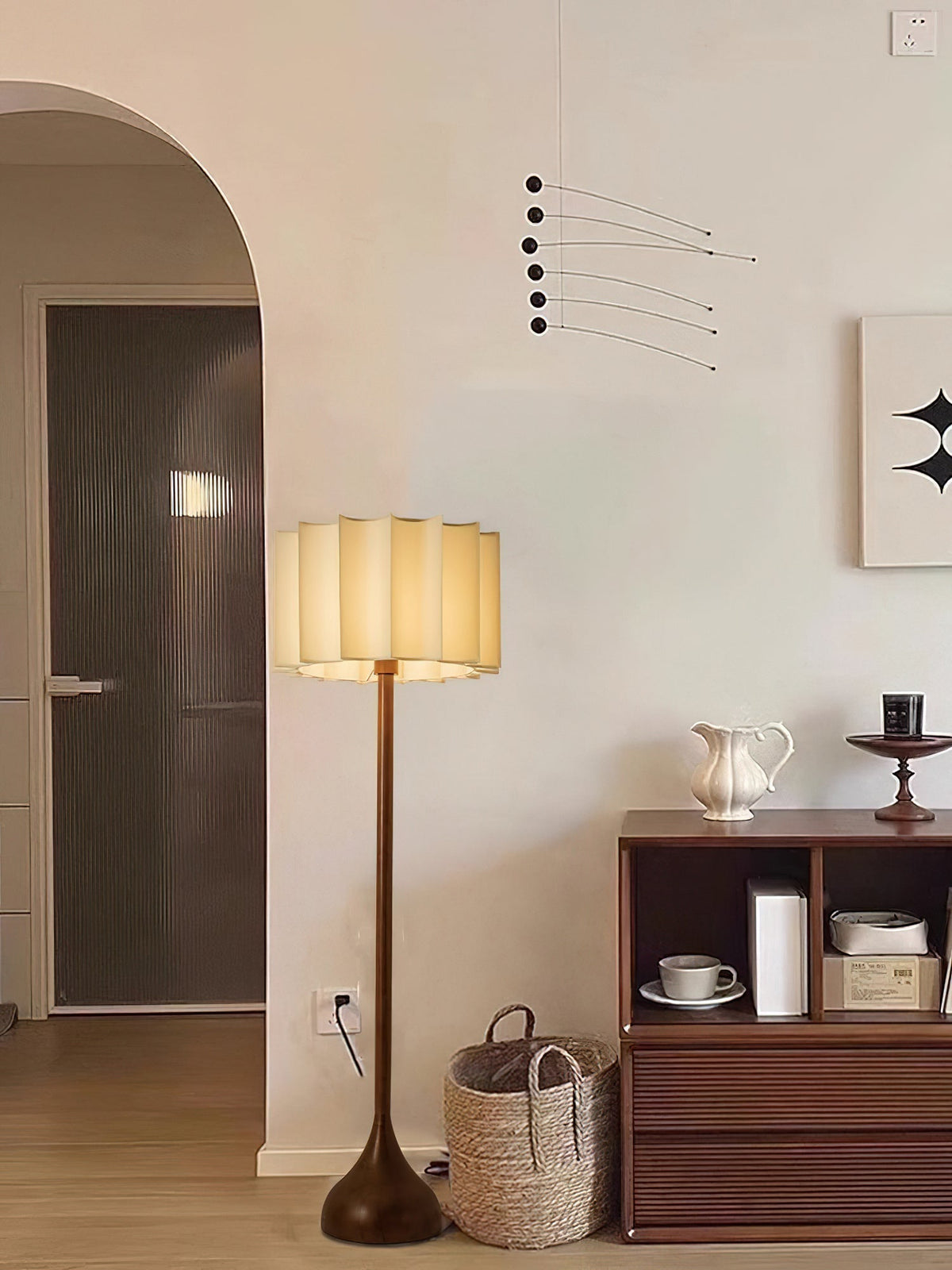 Bexi Lampadaire Bois Minimaliste