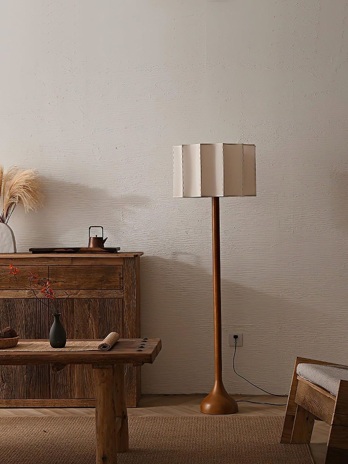 Bexi Lampadaire Bois Minimaliste