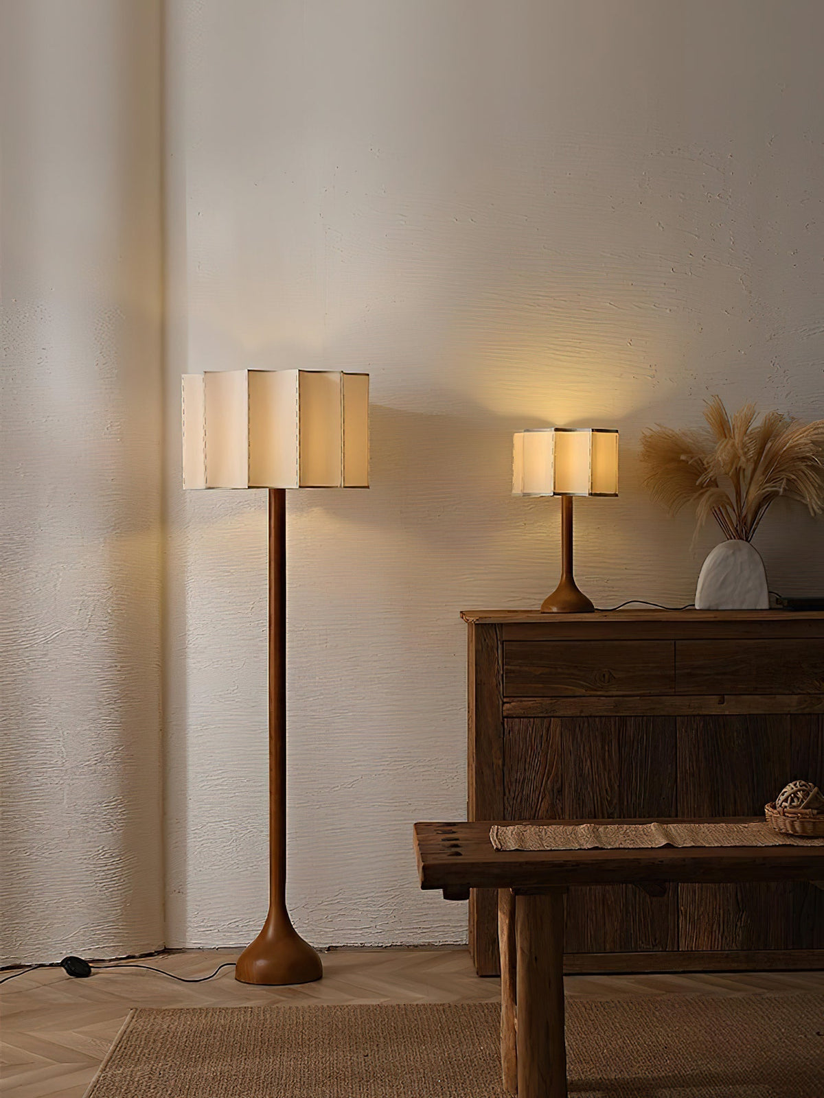 Bexi Lampadaire Bois Minimaliste