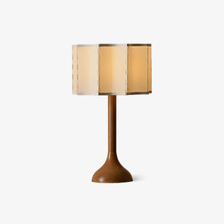 Livenq Lampe de Table en Bois Et Tissu Style Rétro