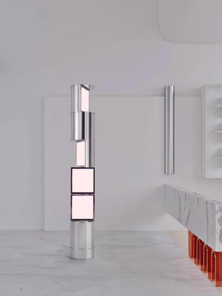 Votary Acrylic Column Floor Lamp-Neutral Decor