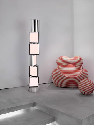Votary Acrylic Column Floor Lamp-Neutral Decor