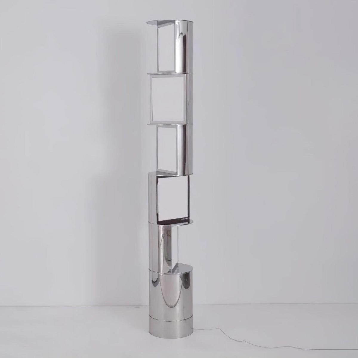 Votary Acrylic Column Floor Lamp-Neutral Decor