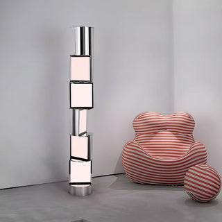 Votary Acrylic Column Floor Lamp-Neutral Decor