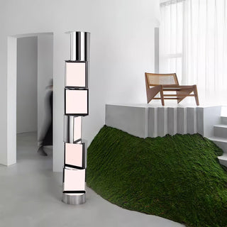 Votary Acrylic Column Floor Lamp-Neutral Decor