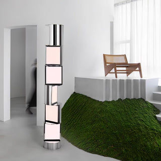 Votary Acrylic Column Floor Lamp-Neutral Decor