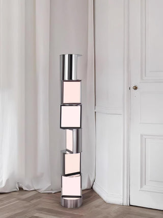 Votary Acrylic Column Floor Lamp-Neutral Decor