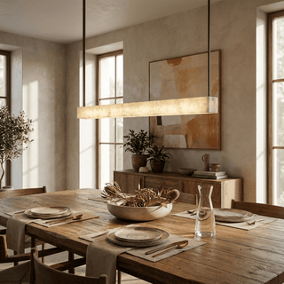 Halia Alabaster Linear Pendant Lamp-Neutral Decor