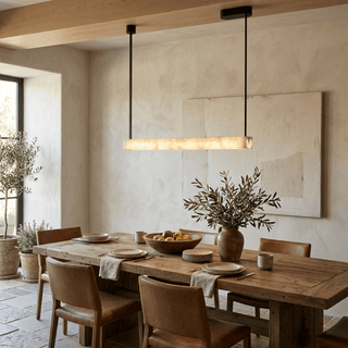 Halia Alabaster Linear Pendant Lamp-Neutral Decor