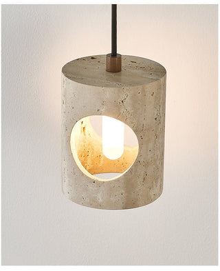 Ula Halo Suspension en Travertin Jaune