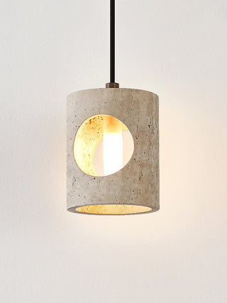 Ula Halo Suspension en Travertin Jaune