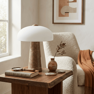 Haloire Marble Table Lamp-Neutral Decor