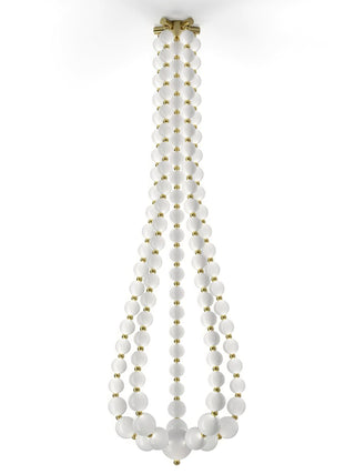 PearlCascade Lustre Perlé en Verre