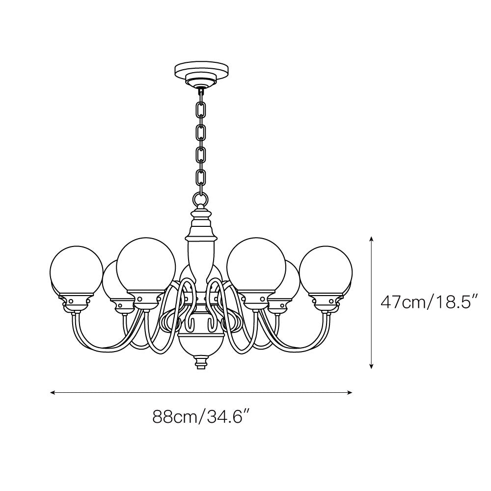 Ciphaen Lustre Laiton Verre Luxe Postmoderne