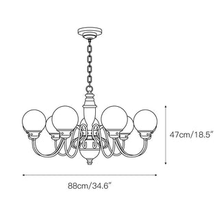 Ciphaen Lustre Laiton Verre Luxe Postmoderne