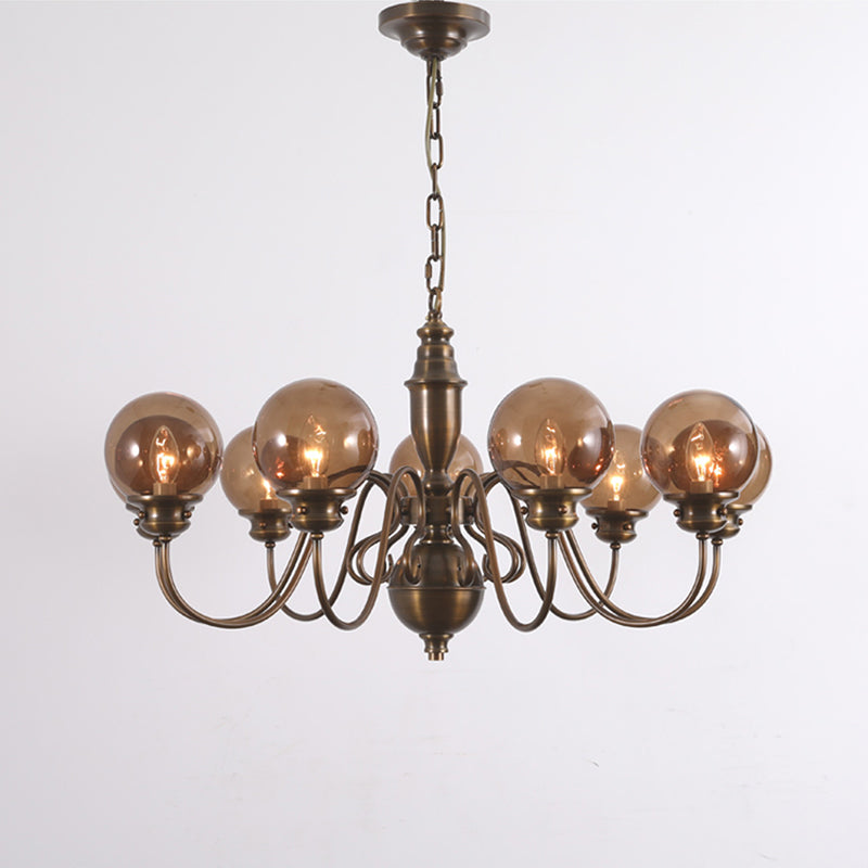 Ciphaen Lustre Laiton Verre Luxe Postmoderne