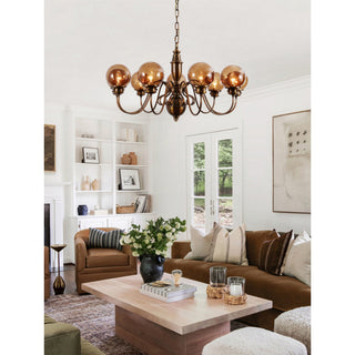 Ciphaen Lustre Laiton Verre Luxe Postmoderne