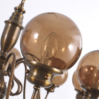 Ciphaen Lustre Laiton Verre Luxe Postmoderne